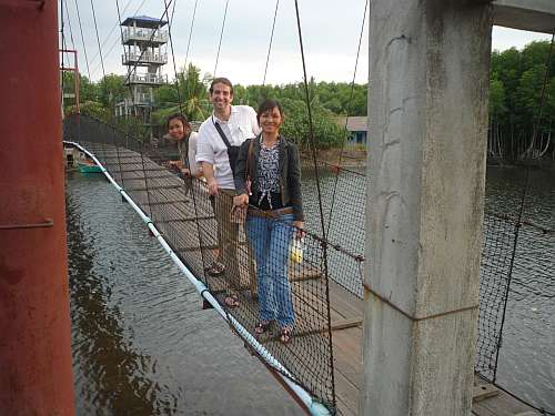 Suspension bridge and observation tower