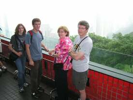 On the Peak overlooking Hong Kong Harbor