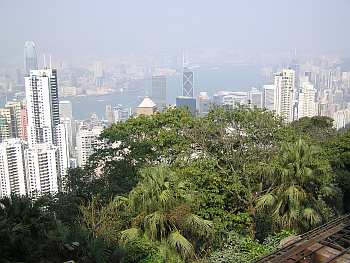 View of Hong Kong harbor