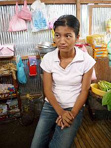 Huoy in her small shop