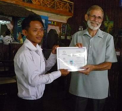 Receiving graduation certificates