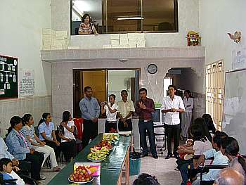 Tashi at classroom ceremony