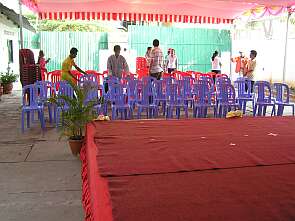 A tent provided cover