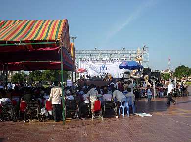 Stage for performances by people with disabilities