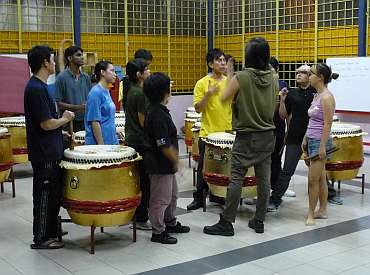 Deaf Drummers and their instructor