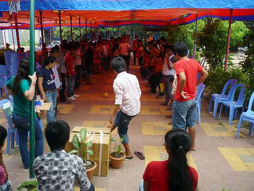 Group games at Deaf Day celebration