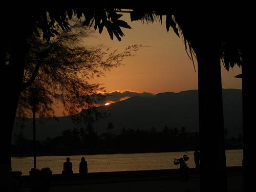 Sunset over the Kampot River