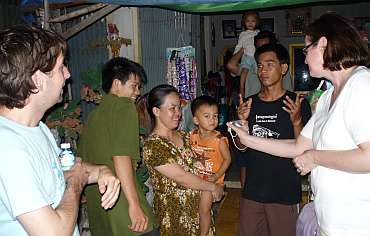 Visiting a deaf man's family