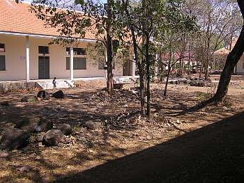 Many school buildings on the campus