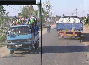 Truckload of garment workers