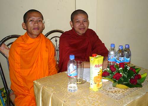 The monks at break time